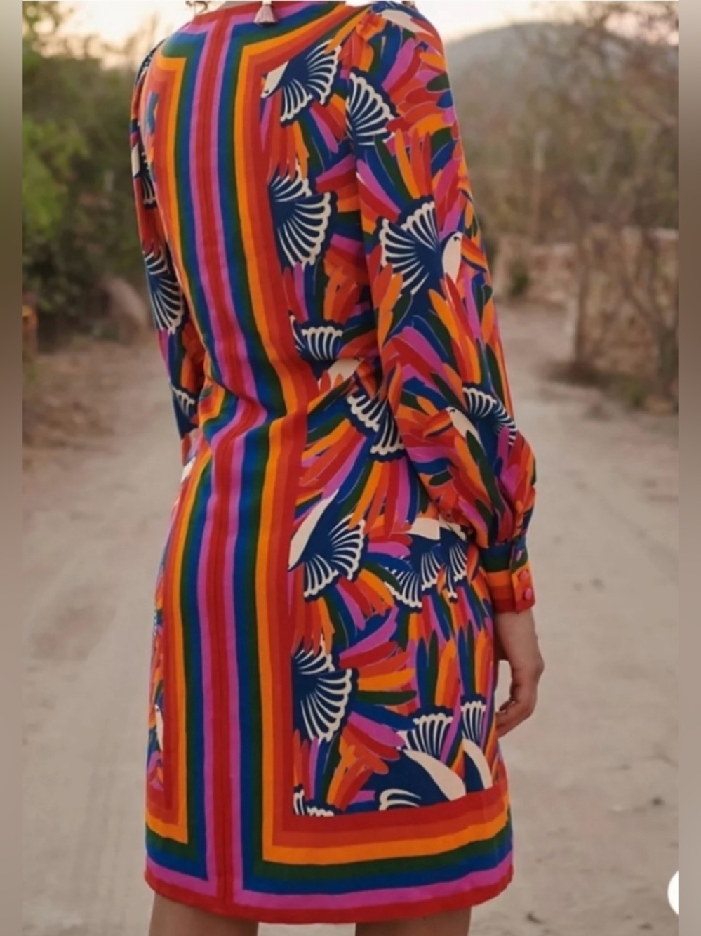 New w/out tag Farm Rio Toucan Tropical Wrap Dress - Anthropologie - plus gift - - Picture 7 of 9